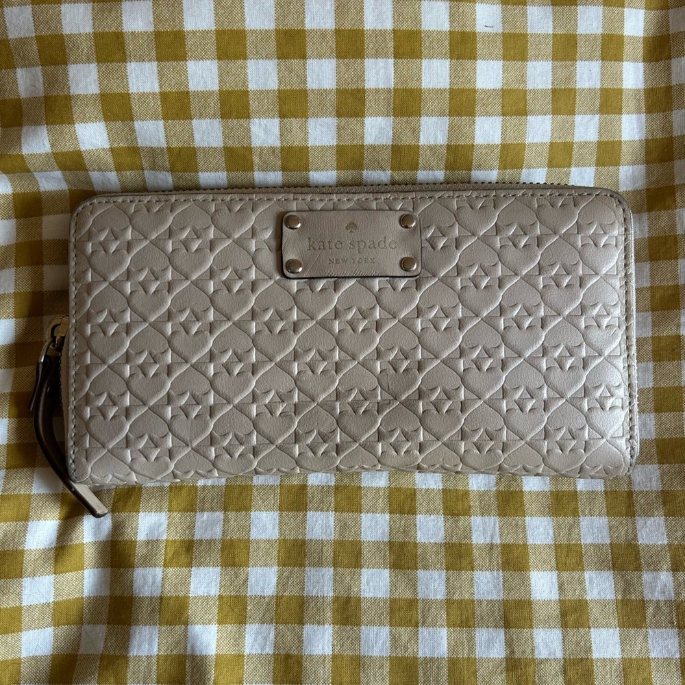 Kate Spade Taupe Quilted Wallet